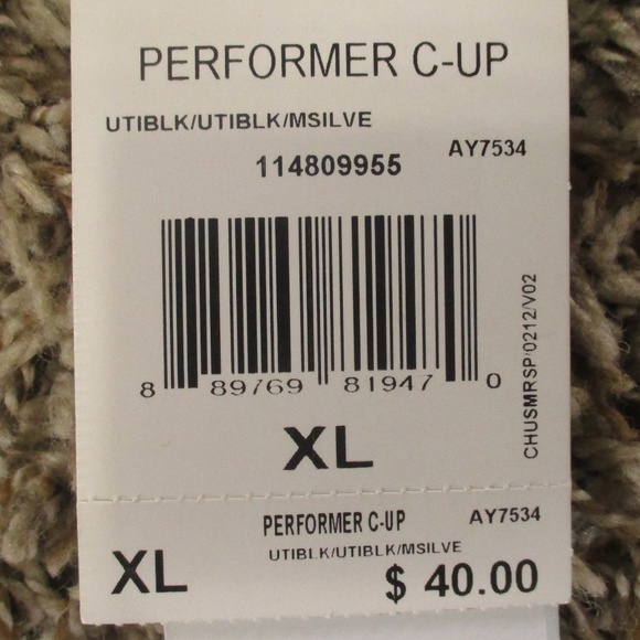 Adidas Shirt Women's XL Heather Gray Silver Performer C-UP‎ Long Sleeve - Picture 6 of 7
